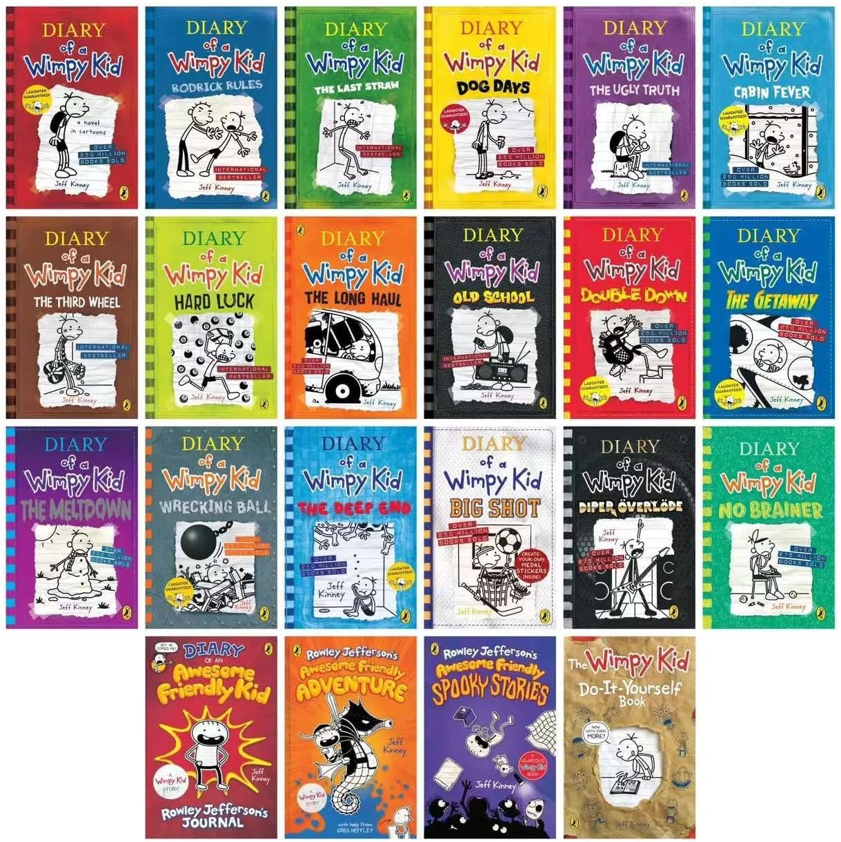 semyuin Diary of a Wimpy Kid 1-24 Complete Box Set – Paperback Collection