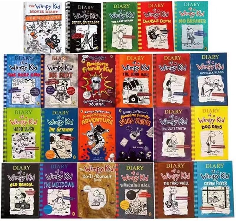 semyuin Diary of a Wimpy Kid 1-24 Complete Box Set – Paperback Collection