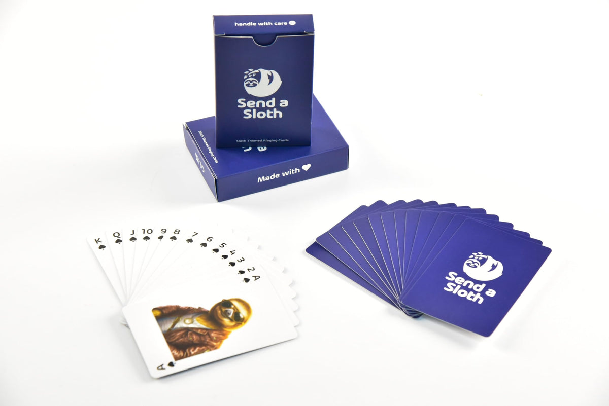 SEND A SLOTH Sloth Playing Cards – Delightful Sloth-Themed Deck for All Ages, Eco-Friendly & Collectible