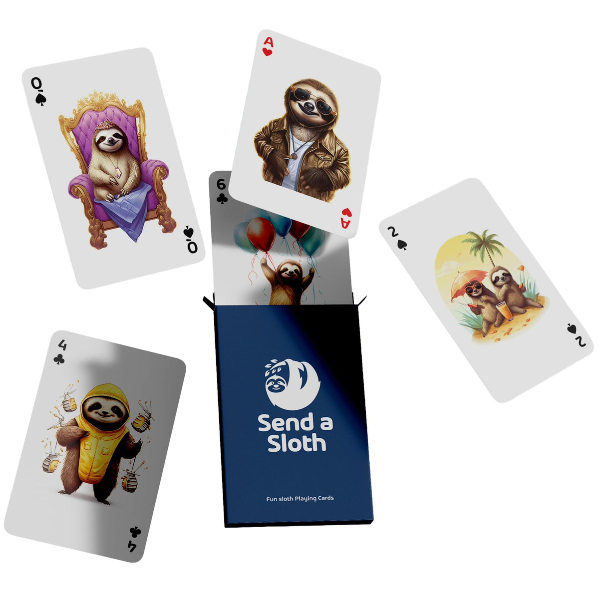 SEND A SLOTH Sloth Playing Cards – Delightful Sloth-Themed Deck for All Ages, Eco-Friendly & Collectible