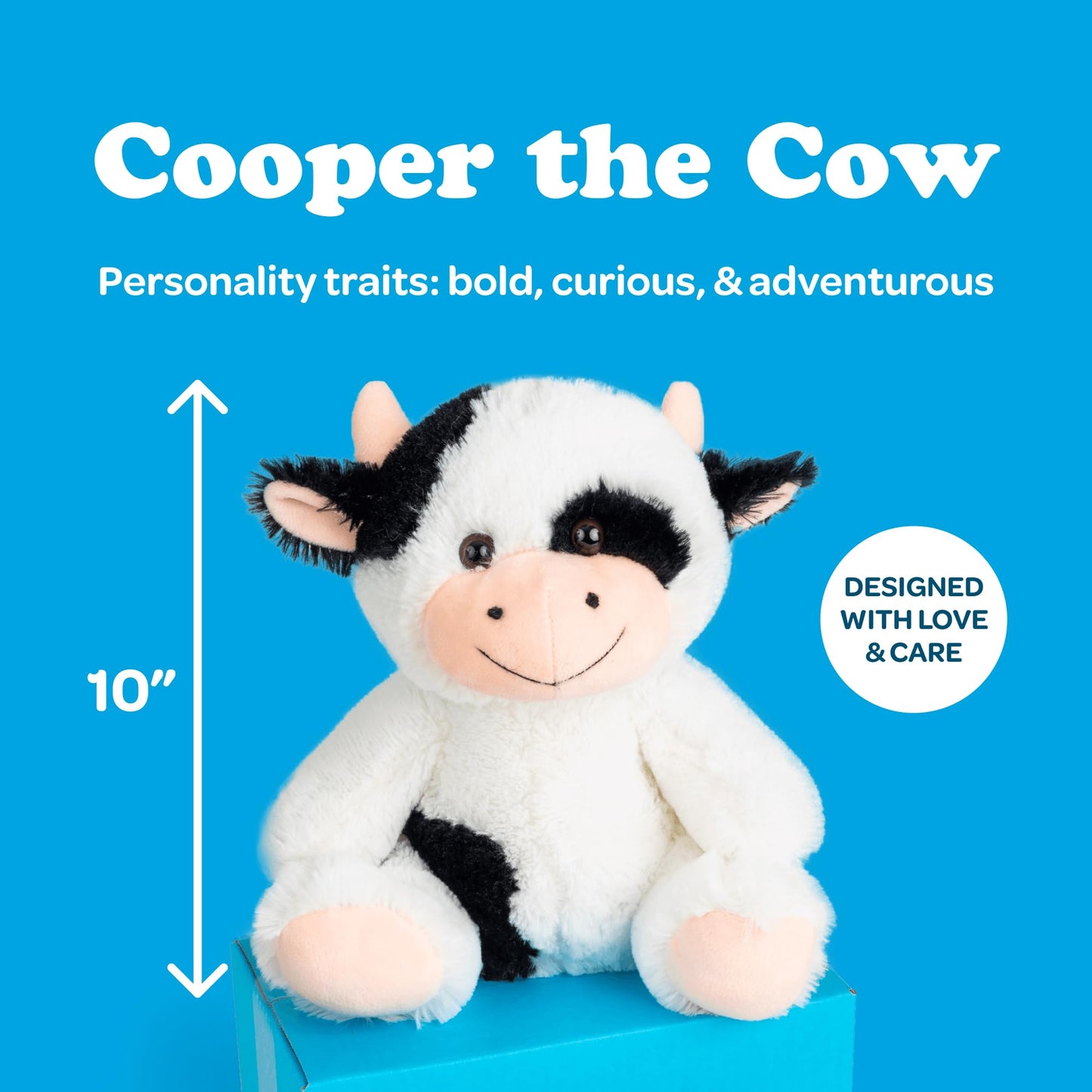 SendAFriend Cooper the Cow Plush Care Package – Miss You Notecard Gift