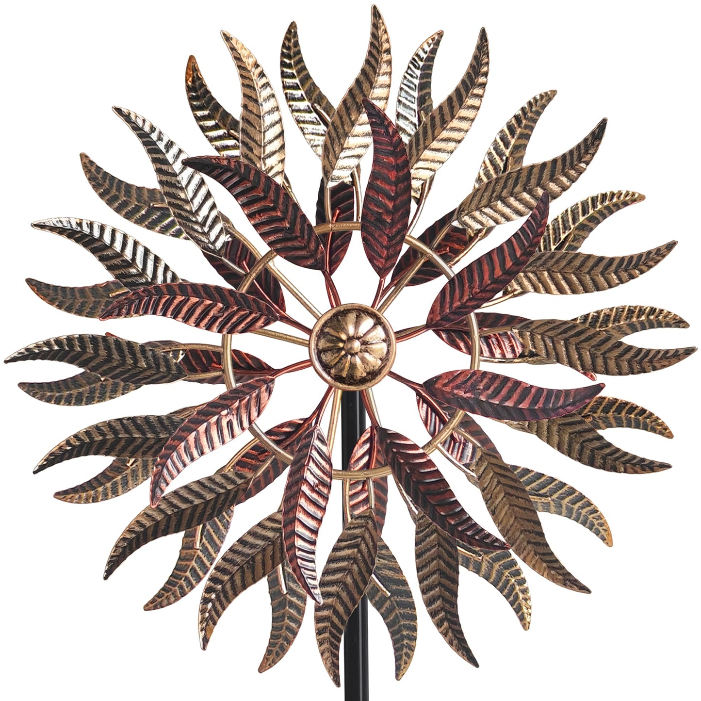 Senflame Large Outdoor Metal Wind Spinner – 360-Degree Two-Way Kinetic Yard Decor (63-inch by 13.4-inch)