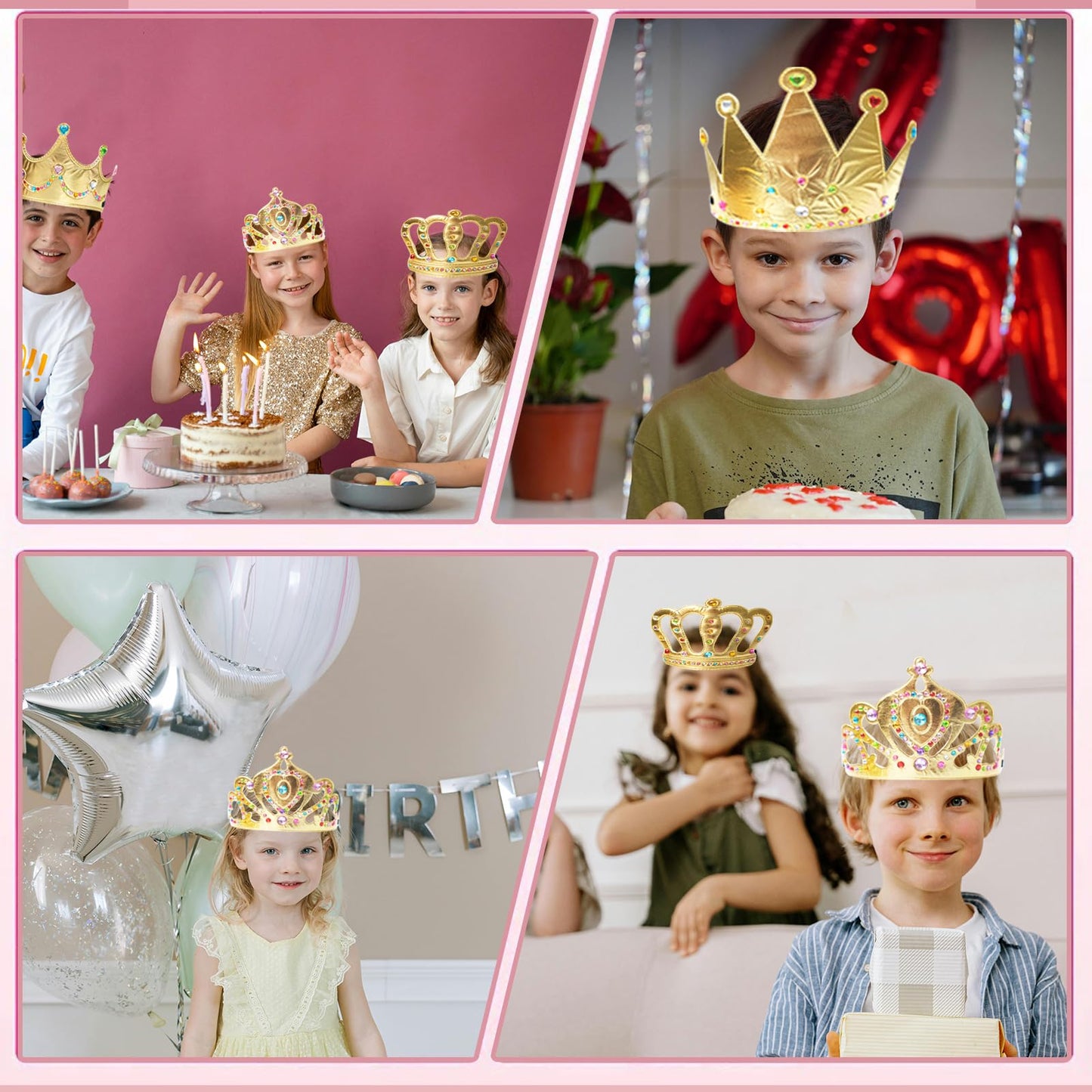 SENONAPO 50 Pcs Foam Crowns – DIY Princess Tiaras Kit for Parties & Crafts