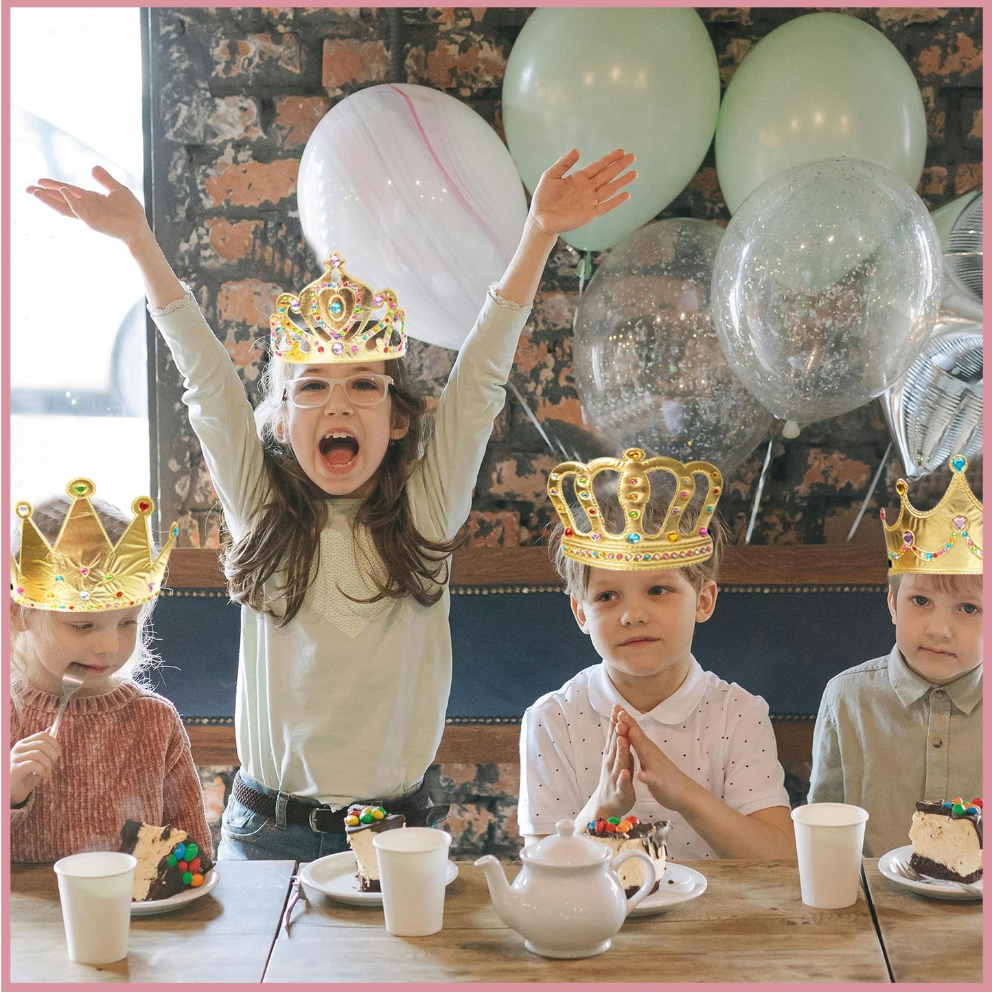 SENONAPO 50 Pcs Foam Crowns – DIY Princess Tiaras Kit for Parties & Crafts