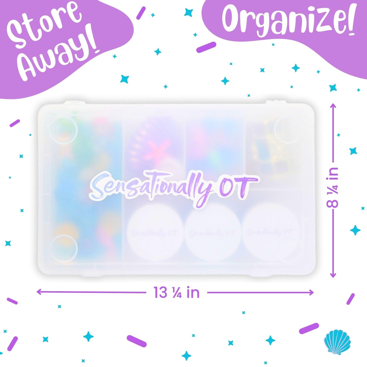 Sensationally OT Mermaid Sensory Dough Kit (3 Jars) – Non-Toxic Playdough with Tools for Kids & Toddlers