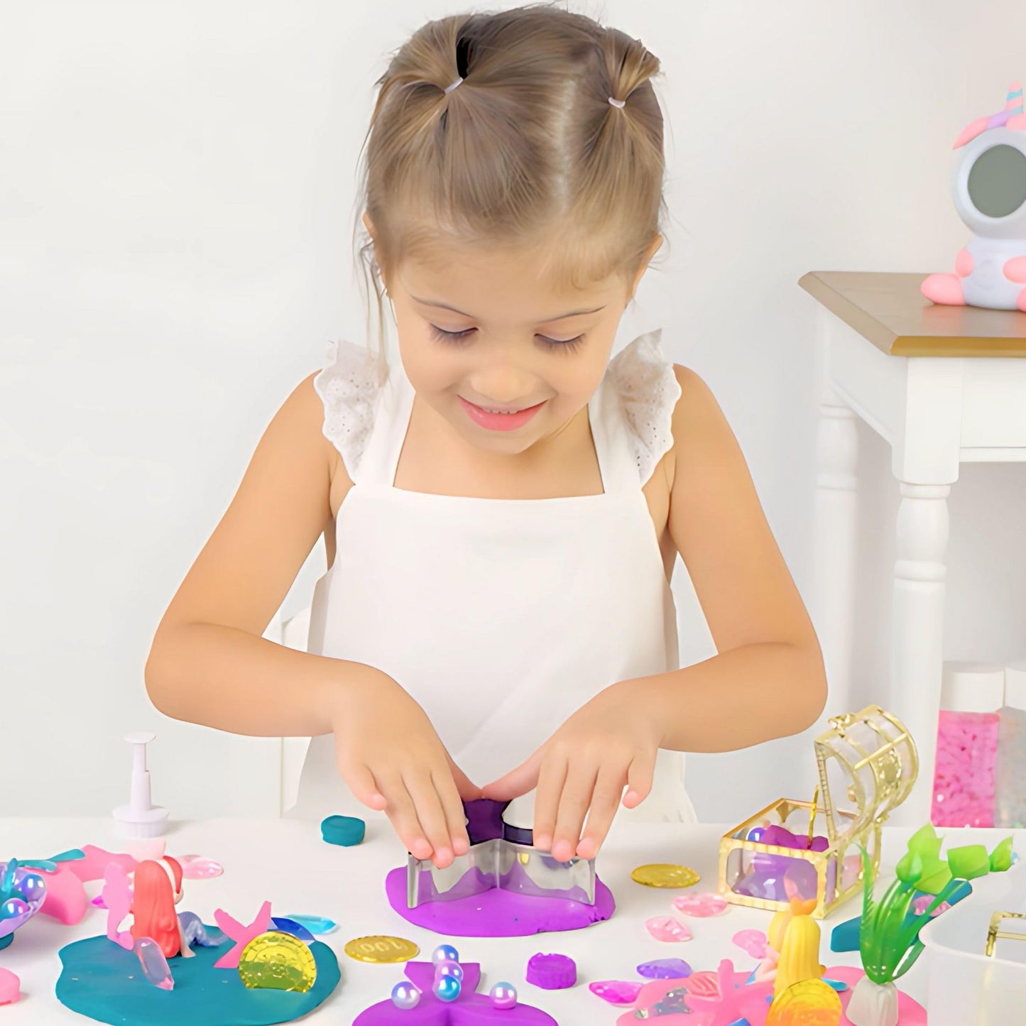 Sensationally OT Mermaid Sensory Dough Kit (3 Jars) – Non-Toxic Playdough with Tools for Kids & Toddlers