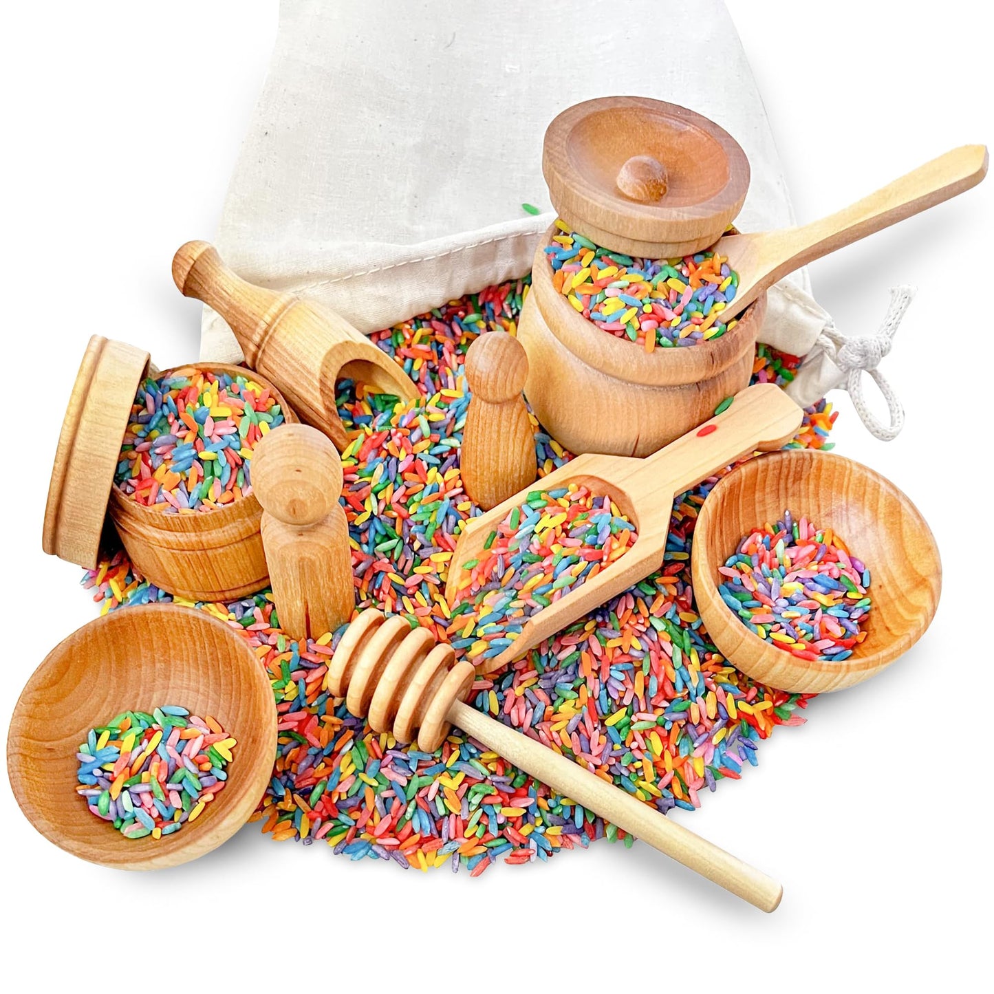 Sensory-N-Stuff Wooden Tool Set (10-Piece) – Child-Sized Montessori Sensory Toys for Fine Motor Skills