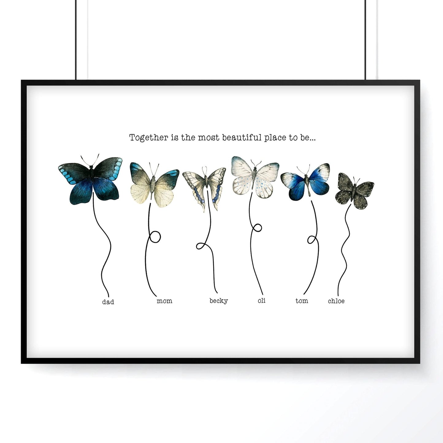 Xmas decor for front door | Family wall art print