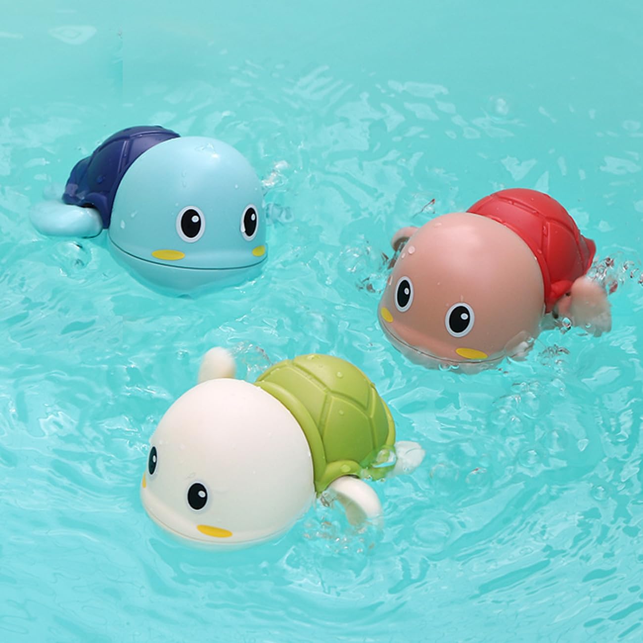 SEPHIX Bath Toys 3 Pack – Wind-Up Turtle Bath Toys for Toddlers 1-4