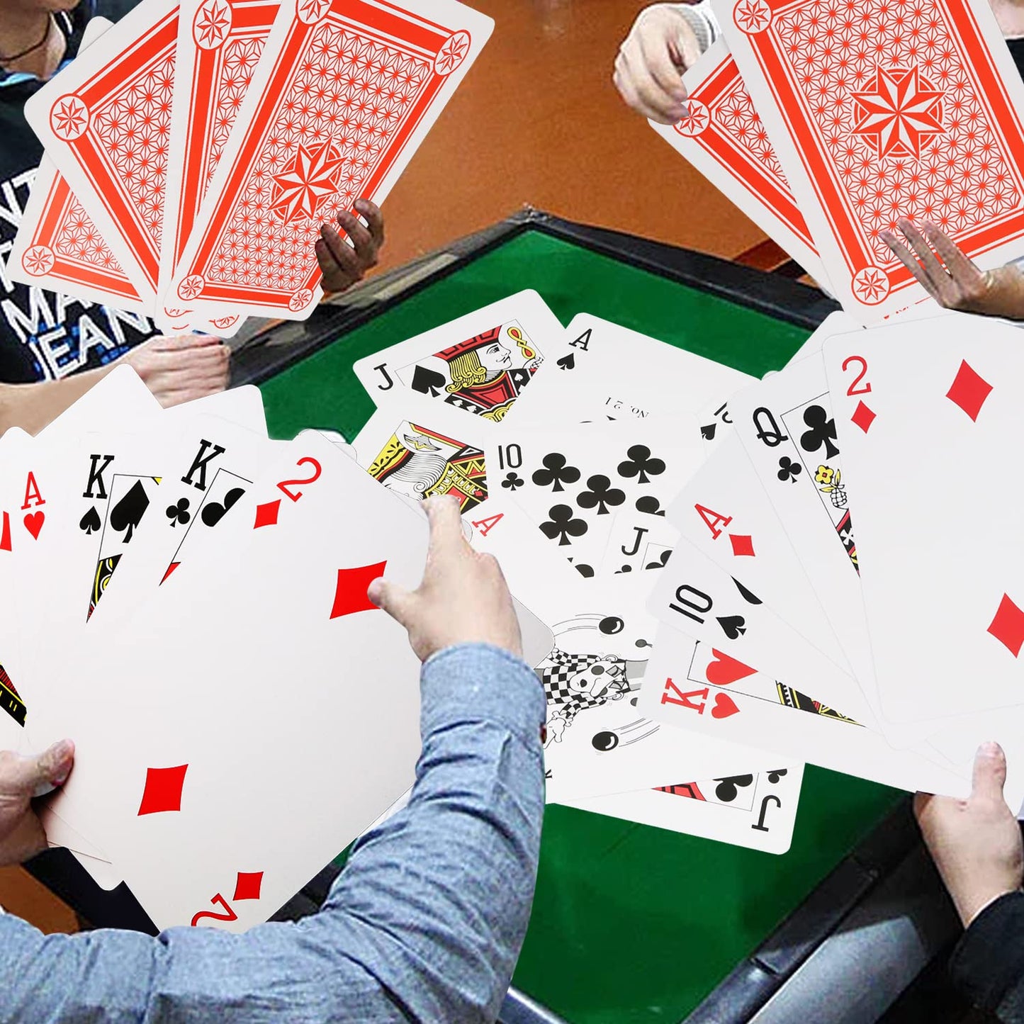 SeptCity Jumbo Playing Cards – Extra-Large 9.5x6.7 in Giant Deck (1 Pack, 6x Size)