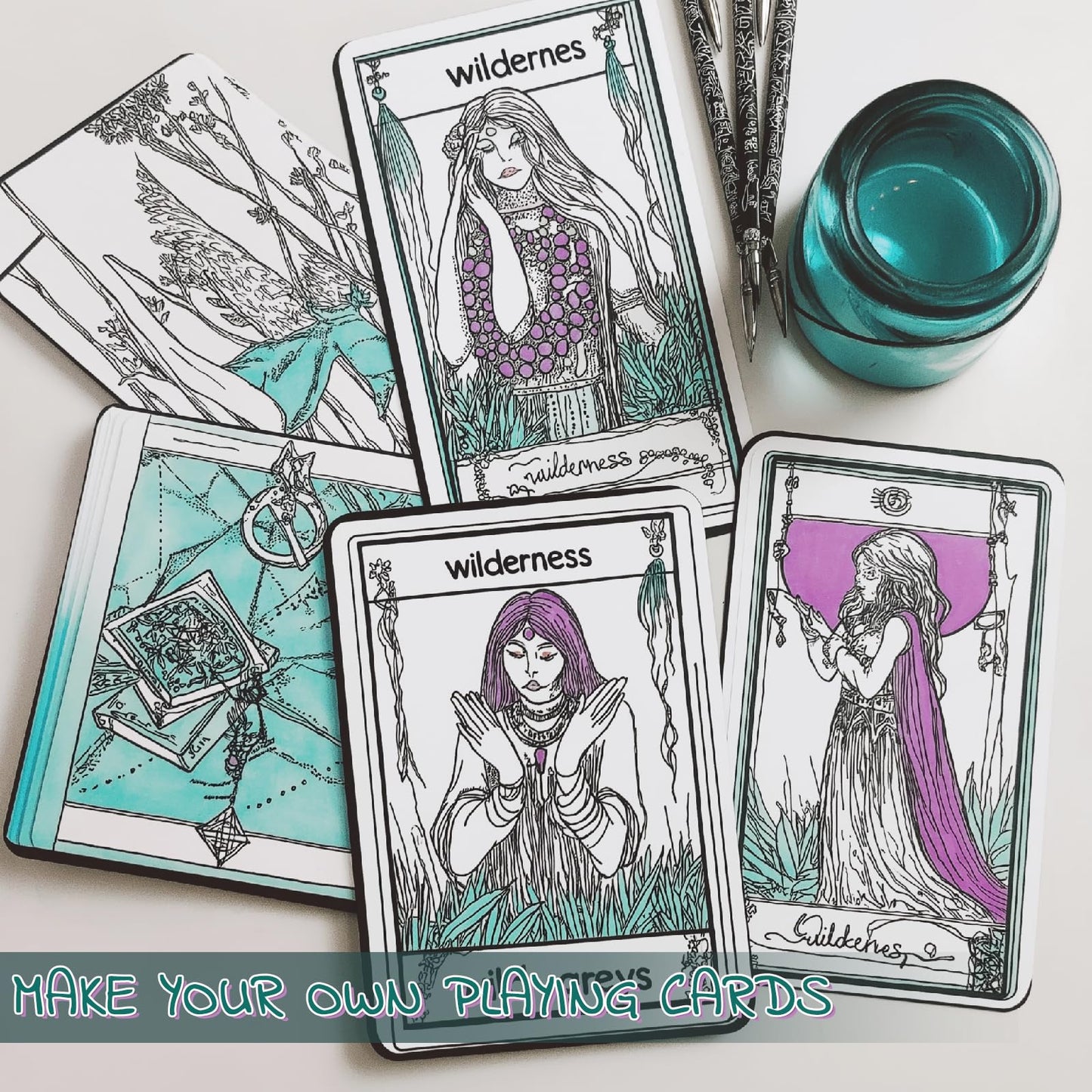 SeptCity Blank Playing Cards - 324 Cards for DIY Games, Learning & Art