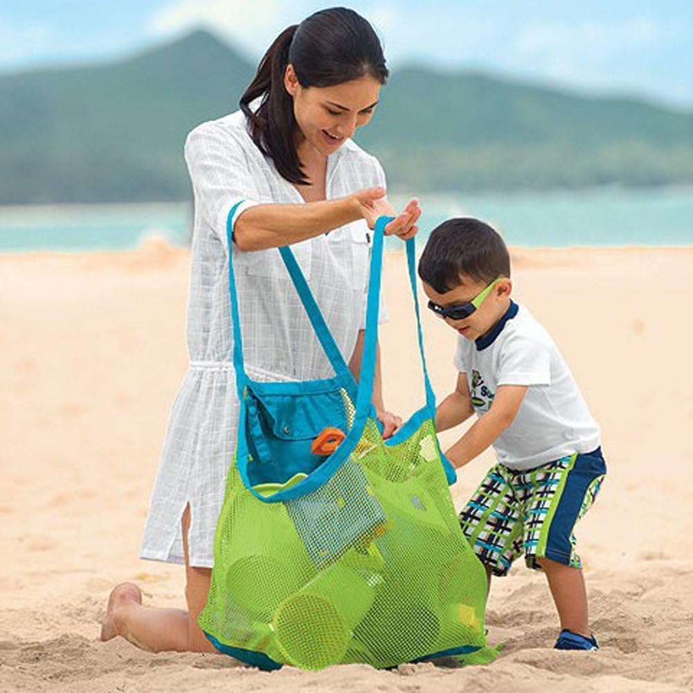 Septo Mesh Beach Bag – Extra Large Foldable Net Tote for Kids | Quick-Dry Sand-Free Travel