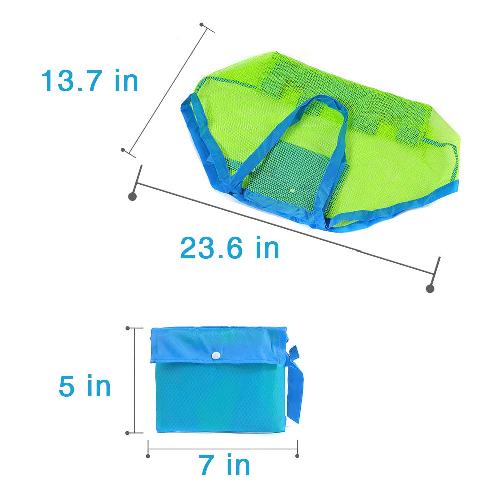 Septo Mesh Beach Bag – Extra Large Foldable Net Tote for Kids | Quick-Dry Sand-Free Travel