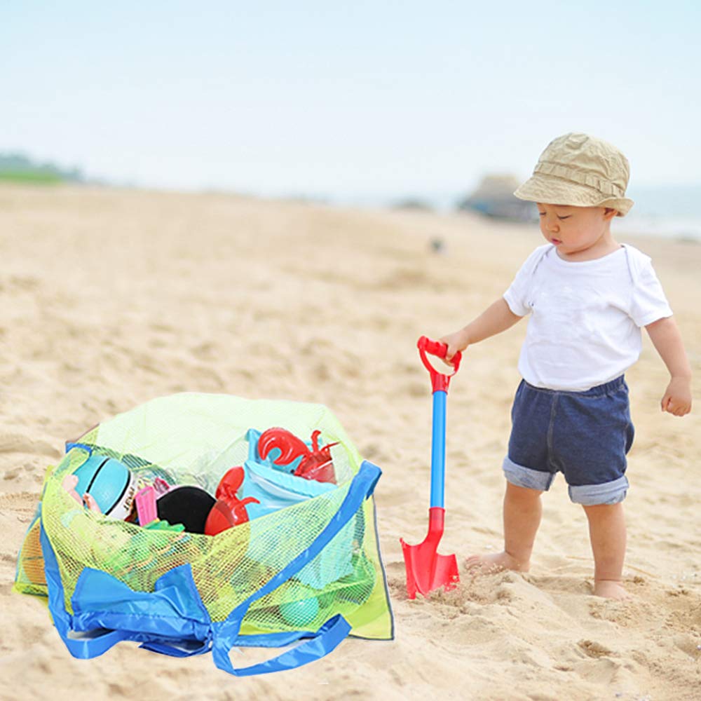 Septo Mesh Beach Bag – Extra Large Foldable Net Tote for Kids | Quick-Dry Sand-Free Travel