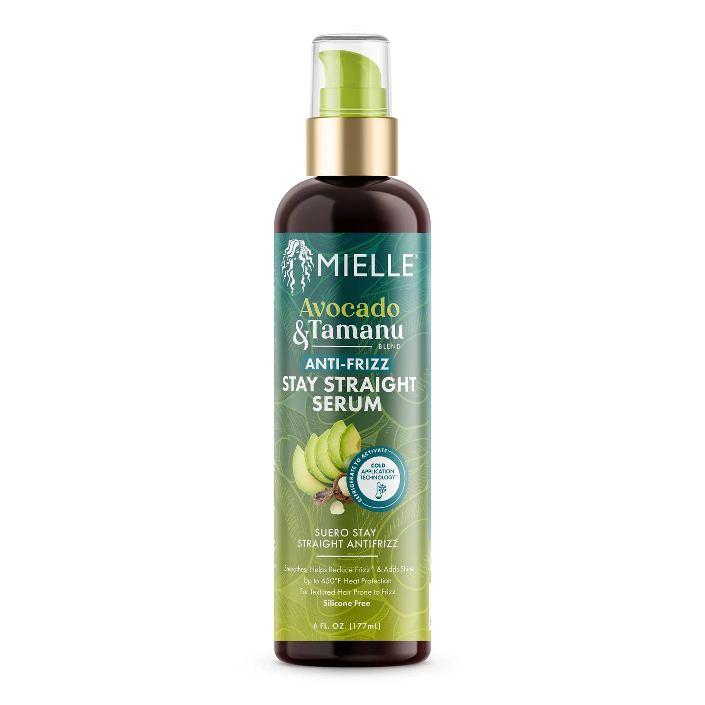 Mielle Avocado & Tamanu Anti-Frizz Stay Straight Serum 6oz