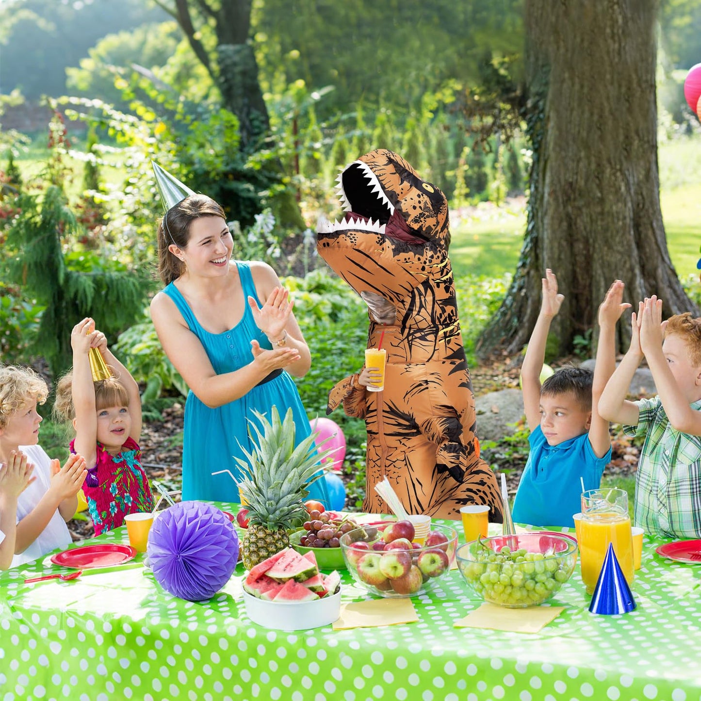 Servllcell Inflatable Dinosaur Costume for Kids | T-Rex Blow Up Costume for Boys & Girls