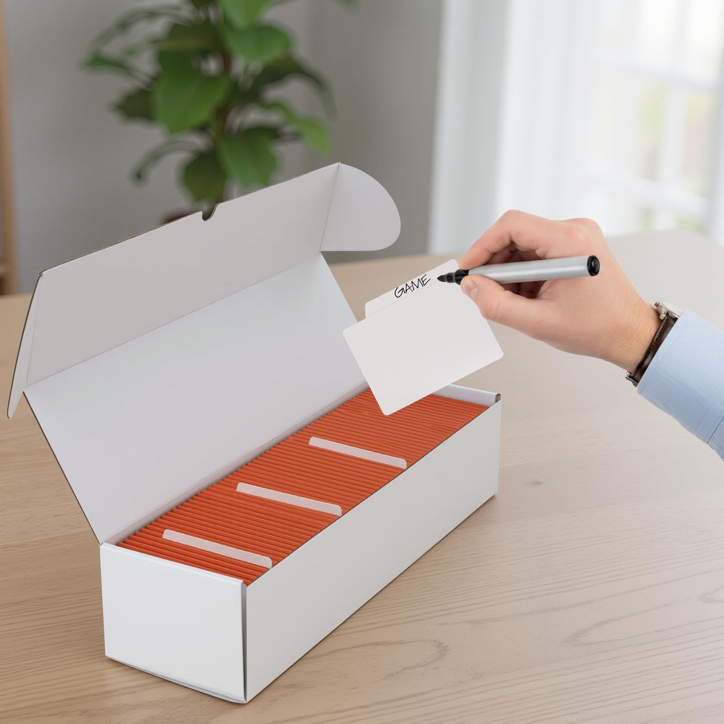 Serwrsw Bulk Card Storage Box 1200-Count – 25-Pack All-White Cardboard Shipping Boxes