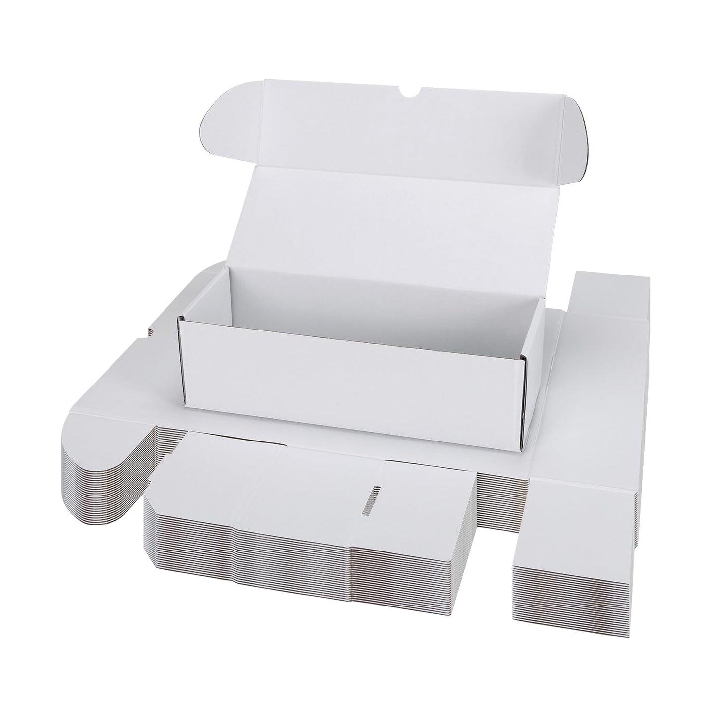 Serwrsw Bulk 25-Pack Card Toploaders Storage Boxes — 300-Card Capacity Each (7500 Total)