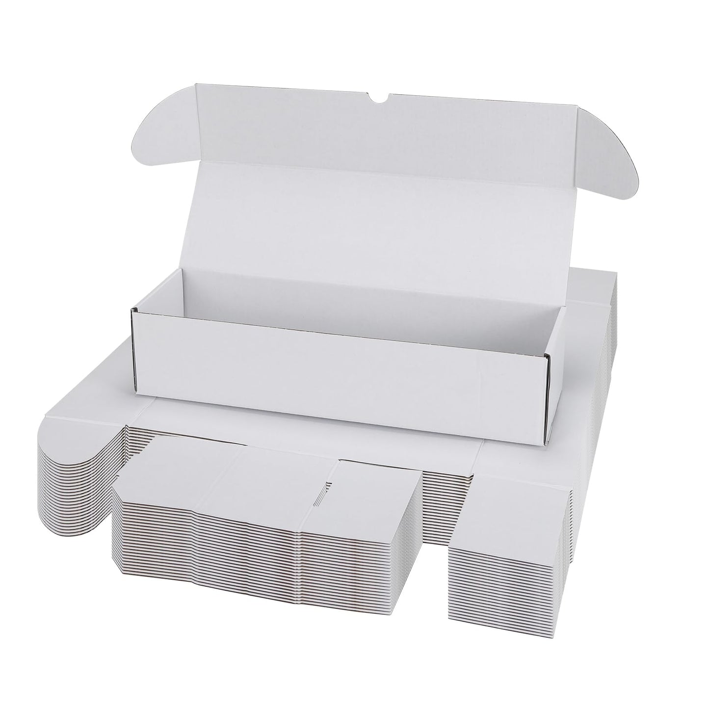Serwrsw Bulk 400-Card Toploaders Box | 25-Pack White Cardboard Shipping Boxes
