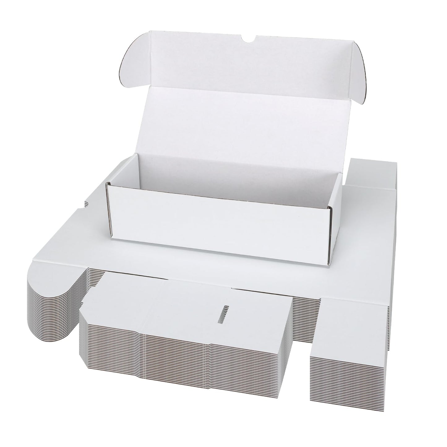 Serwrsw Bulk 900-Card Capacity Trading Card Storage Box – 25 Pack, White Corrugated Shipping Boxes