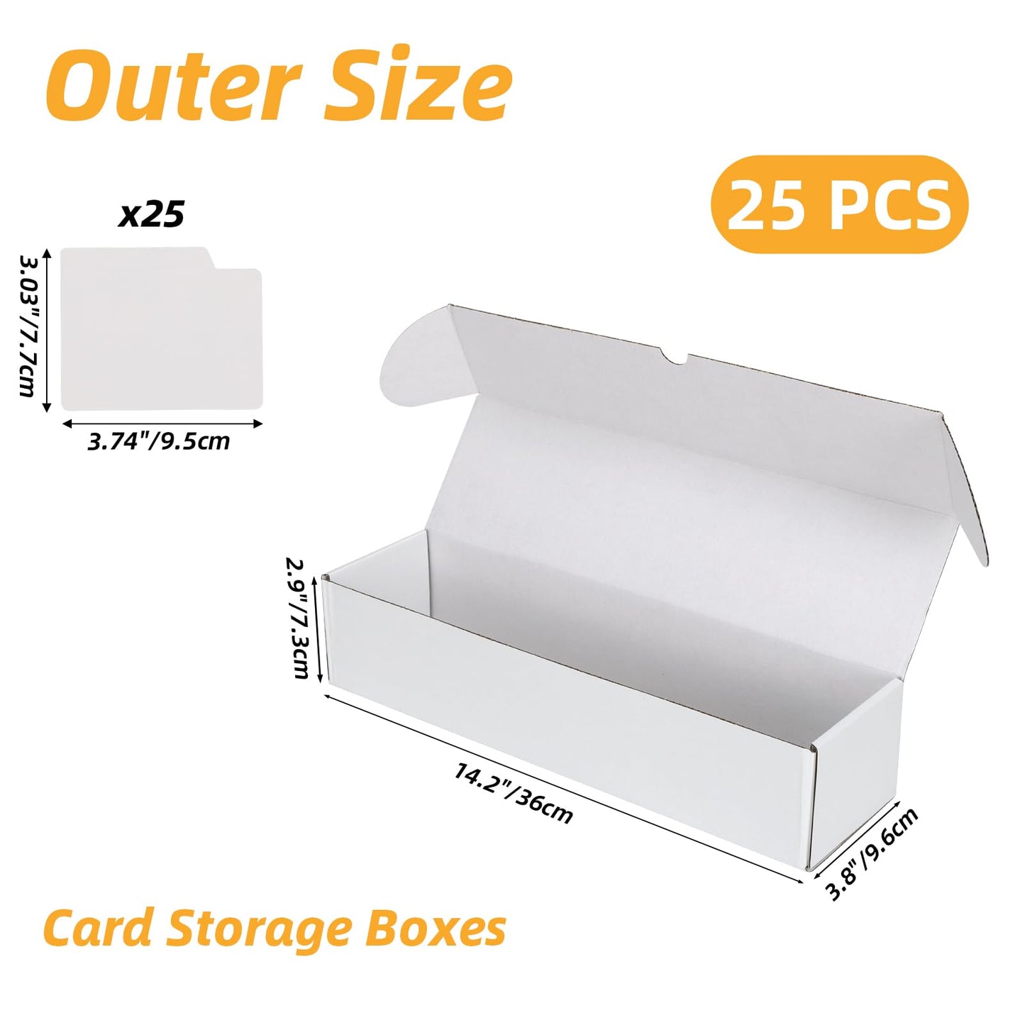 Serwrsw Bulk Card Storage Box 1200-Count – 25-Pack All-White Cardboard Shipping Boxes