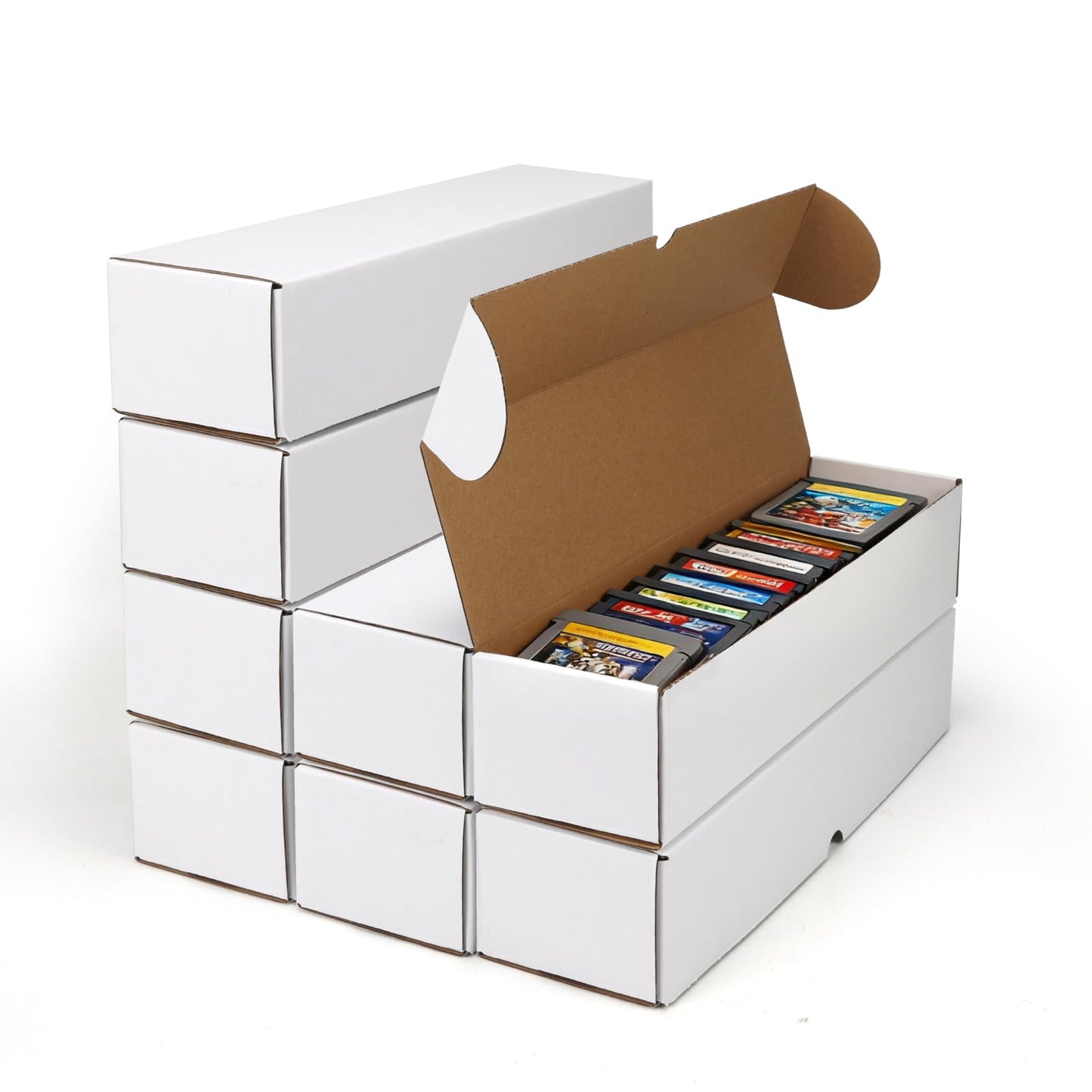Serwrsw Bulk 1200-Capacity Card Box – 25 Pack Shipping Boxes for 12pt Cards or Sleeved Cards