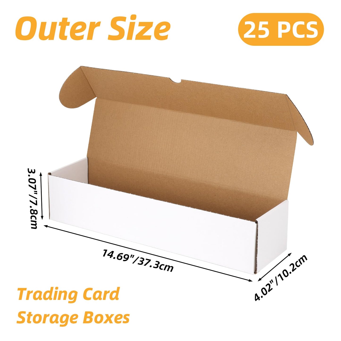 Serwrsw Bulk 1200-Capacity Card Box – 25 Pack Shipping Boxes for 12pt Cards or Sleeved Cards