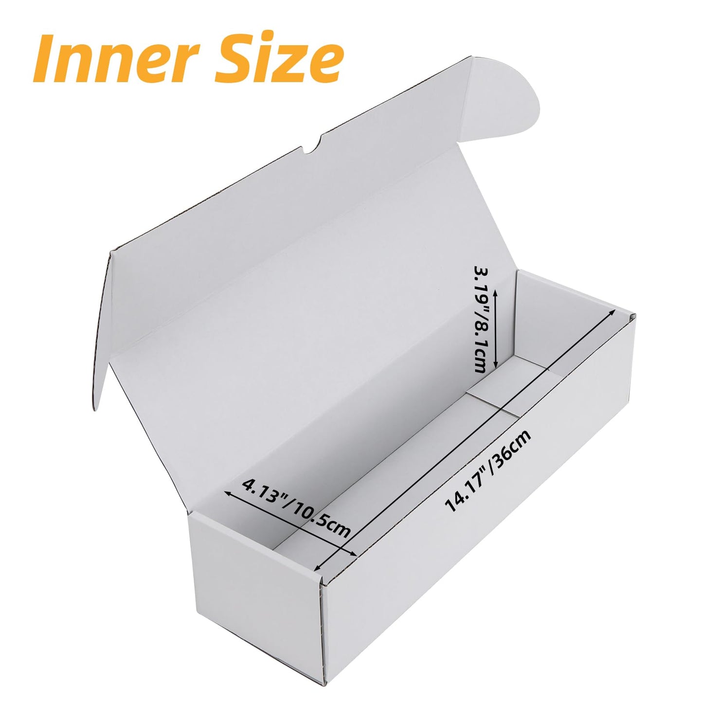 Serwrsw Bulk 400-Card Toploaders Box | 25-Pack White Cardboard Shipping Boxes
