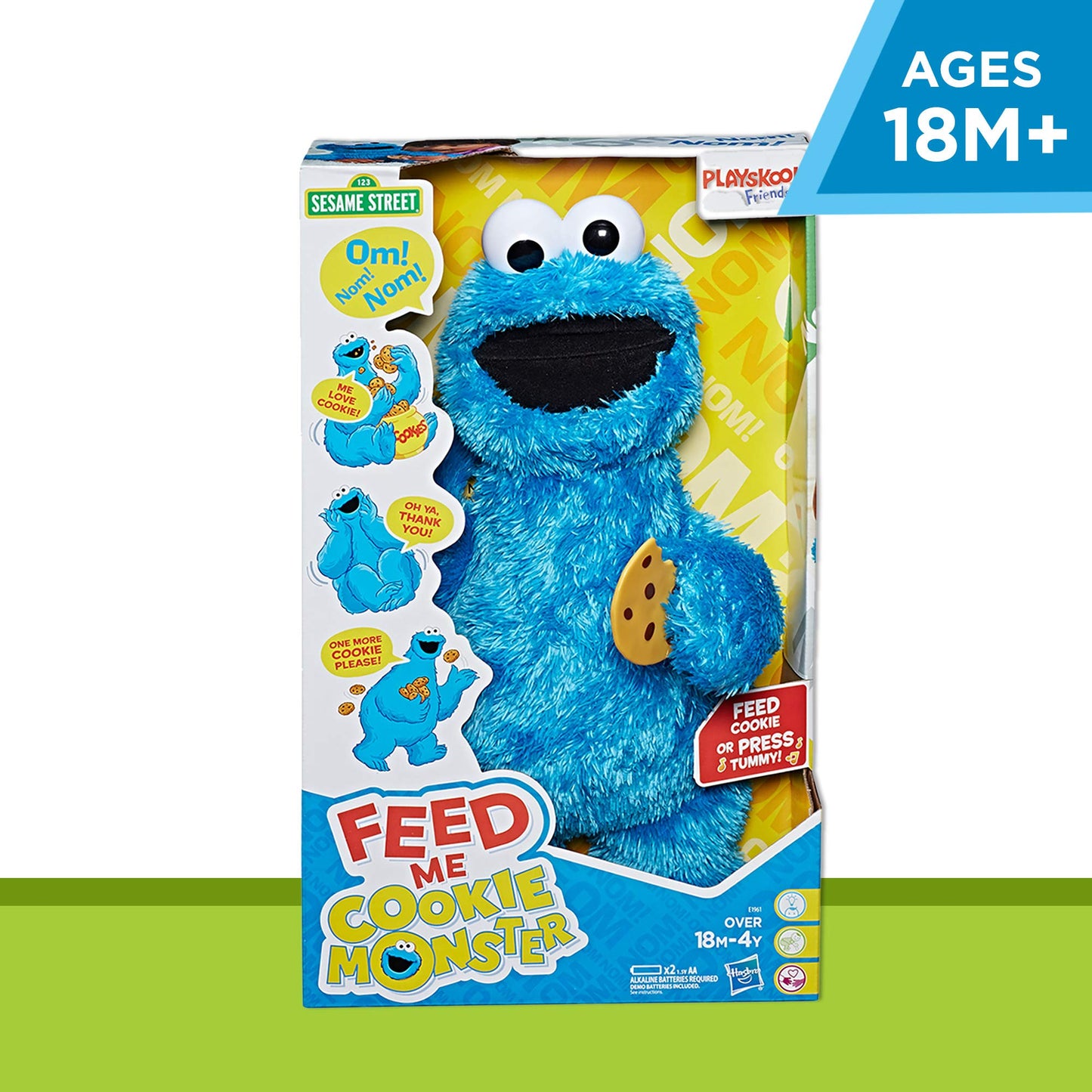 Sesame Street Feed Me Cookie Monster Plush – Interactive 13-Inch Toy with Silly Phrases & Belly Laughs for Kids 18 Months+