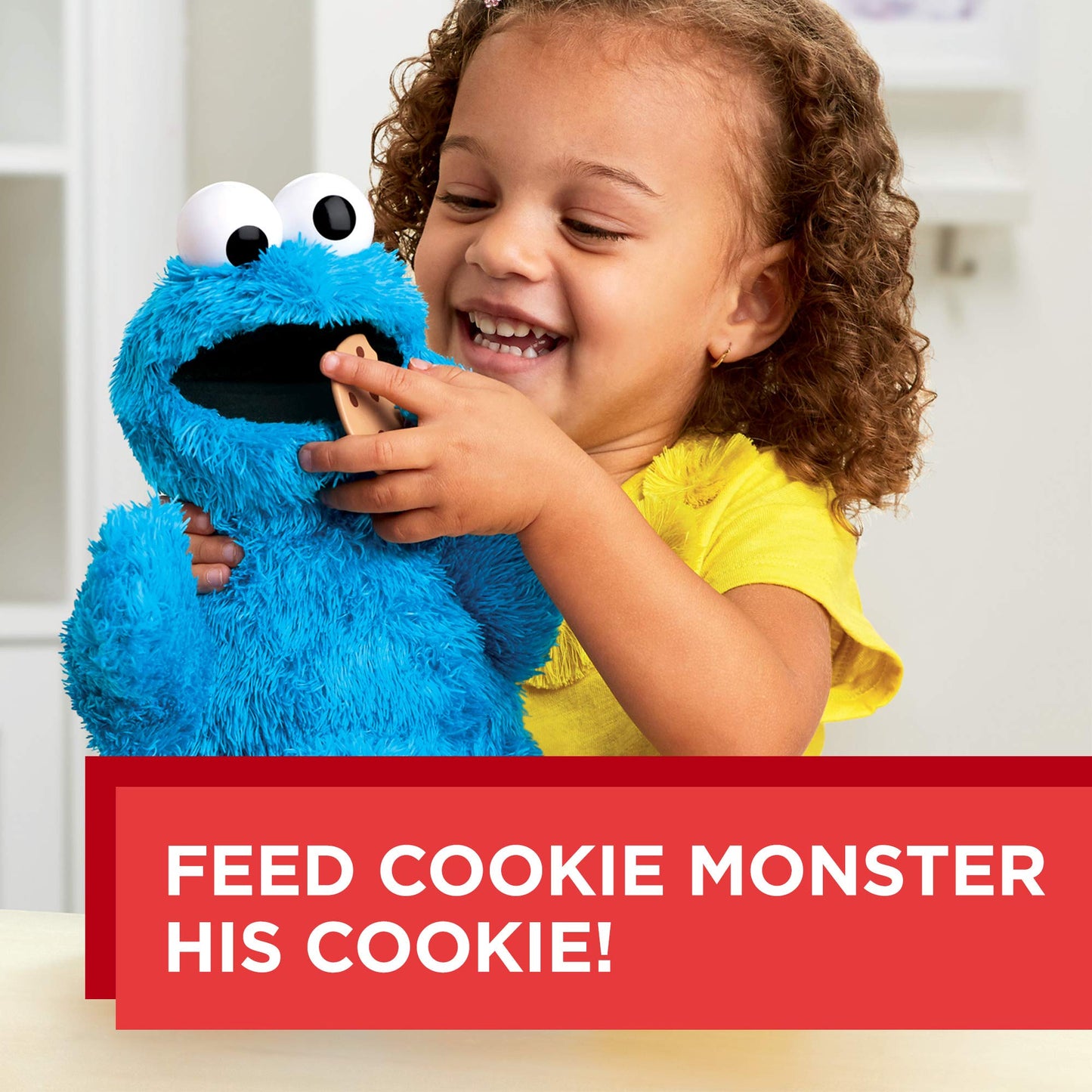 Sesame Street Feed Me Cookie Monster Plush – Interactive 13-Inch Toy with Silly Phrases & Belly Laughs for Kids 18 Months+