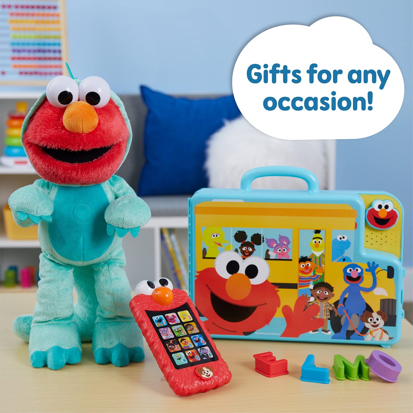 Sesame Street Dino Stomp Elmo 13-Inch Plush — Sings & Dances