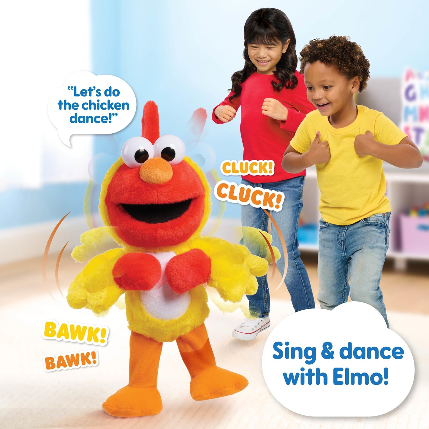 Sesame Street Chicken Dance Elmo Animated Plush — 13-Inch Dancing Toy by Just Play