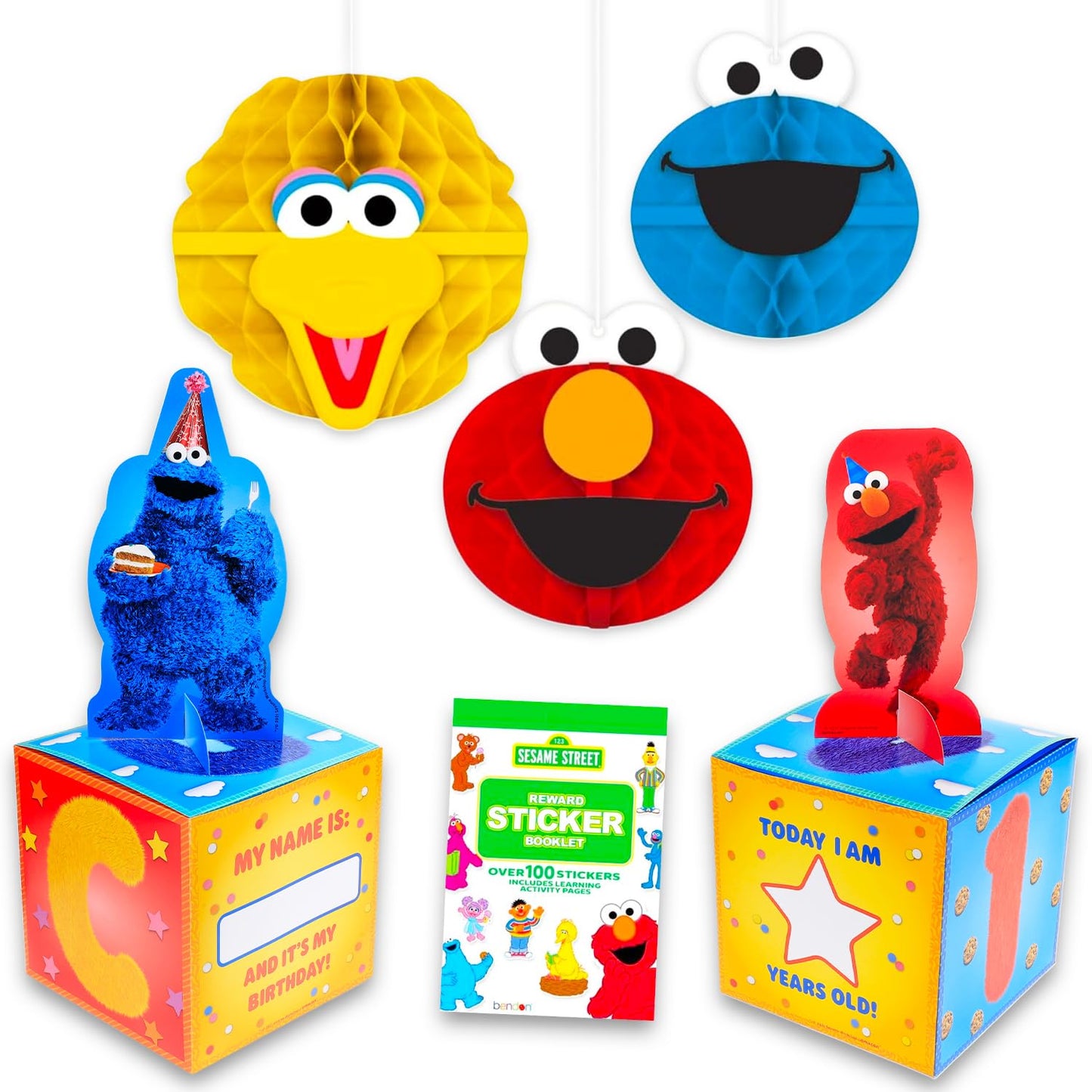 Sesame Street Party Decorations Kit with Elmo, Big Bird & Cookie Monster