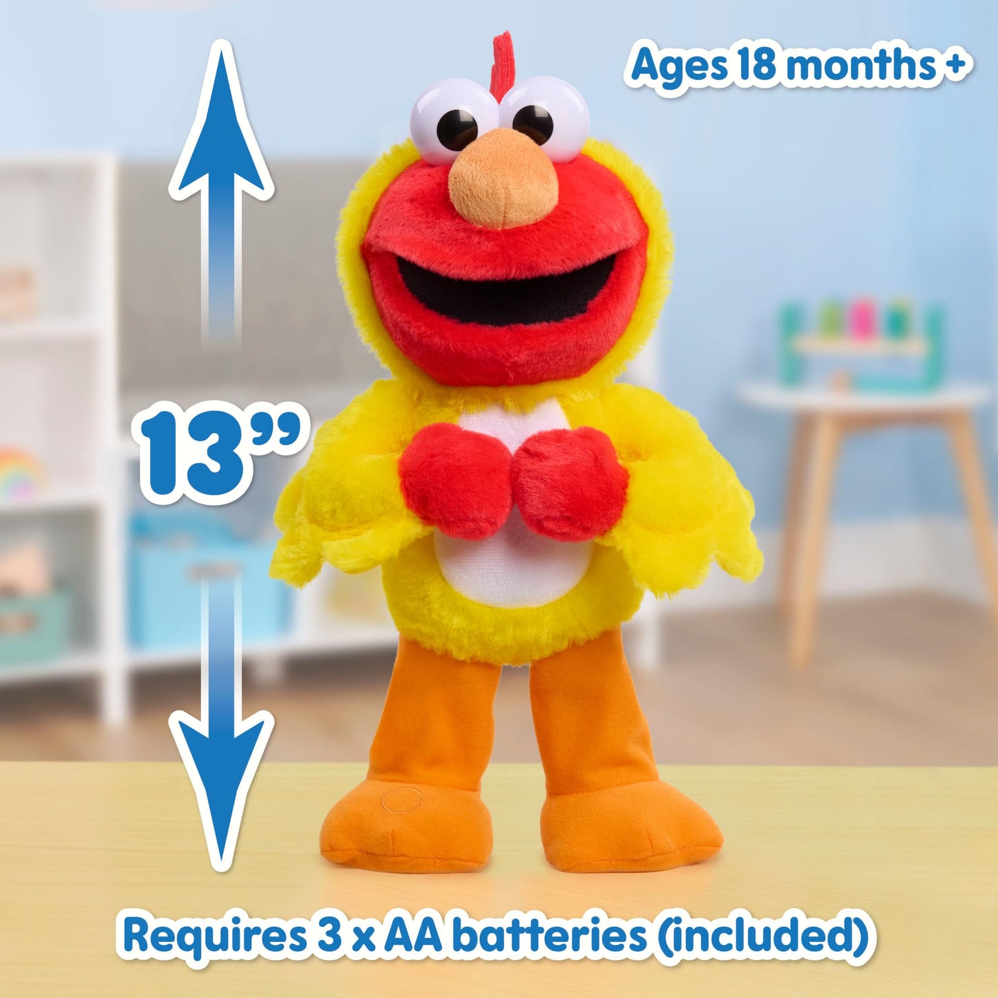 Sesame Street Chicken Dance Elmo Animated Plush — 13-Inch Dancing Toy by Just Play