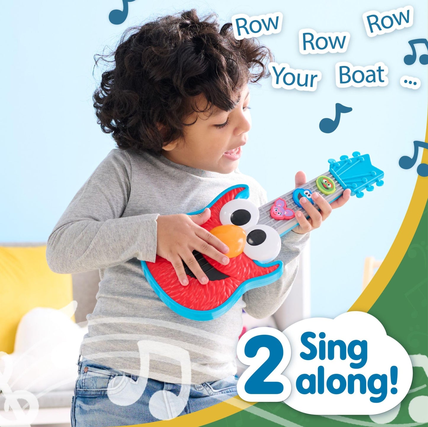 Sesame Street Rock with Elmo Guitar - Lights & Sounds Preschool Musical Toy