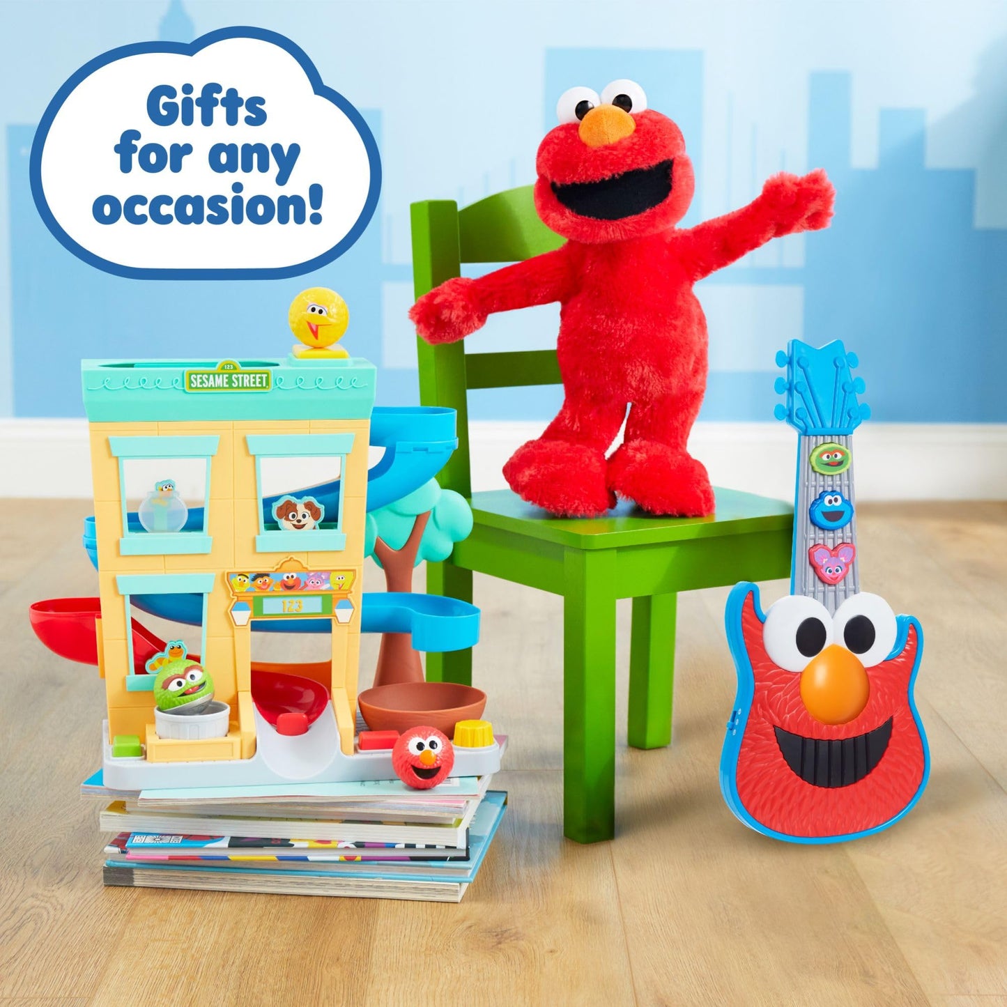 Sesame Street Rock with Elmo Guitar - Lights & Sounds Preschool Musical Toy