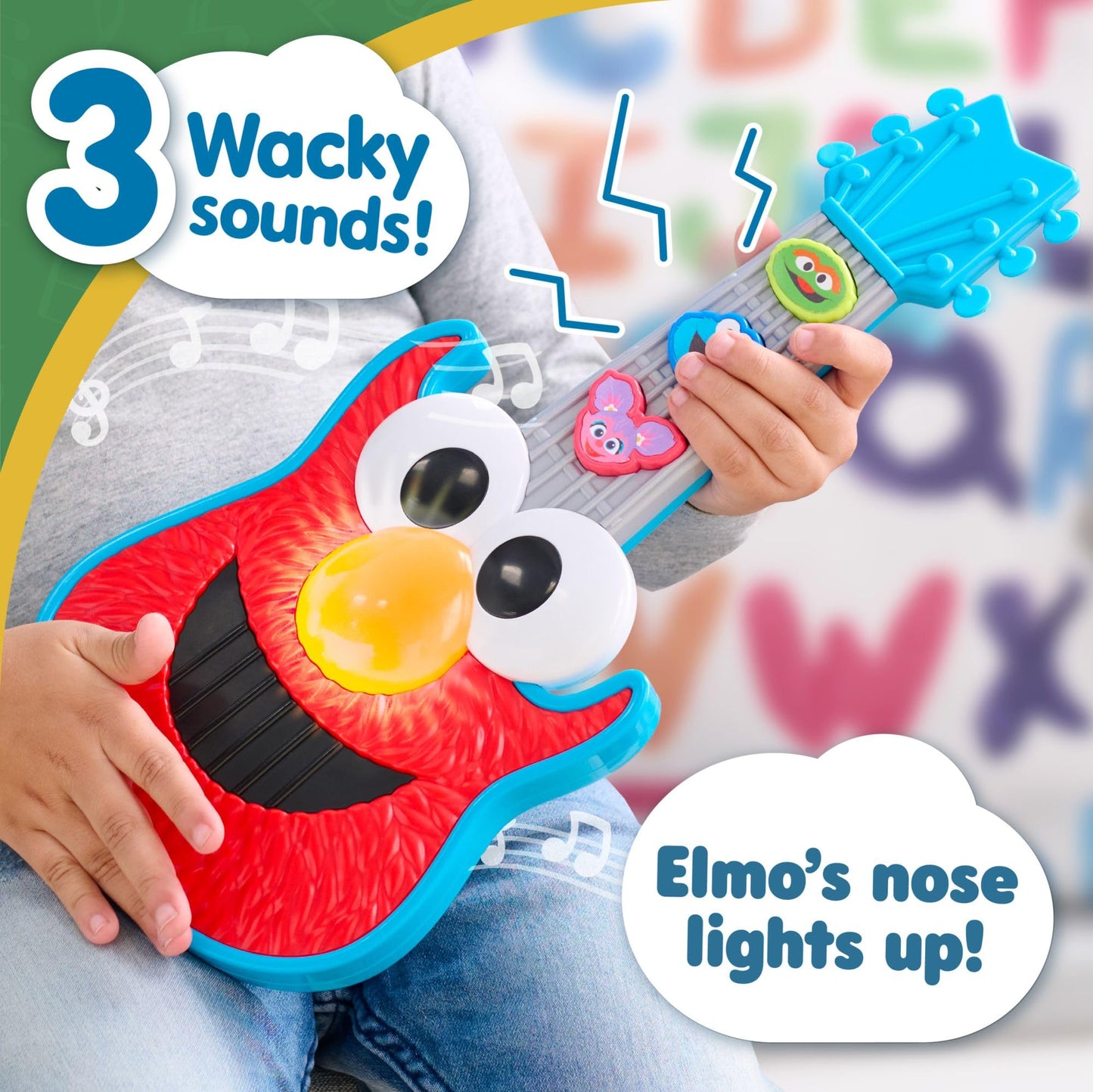 Sesame Street Rock with Elmo Guitar - Lights & Sounds Preschool Musical Toy