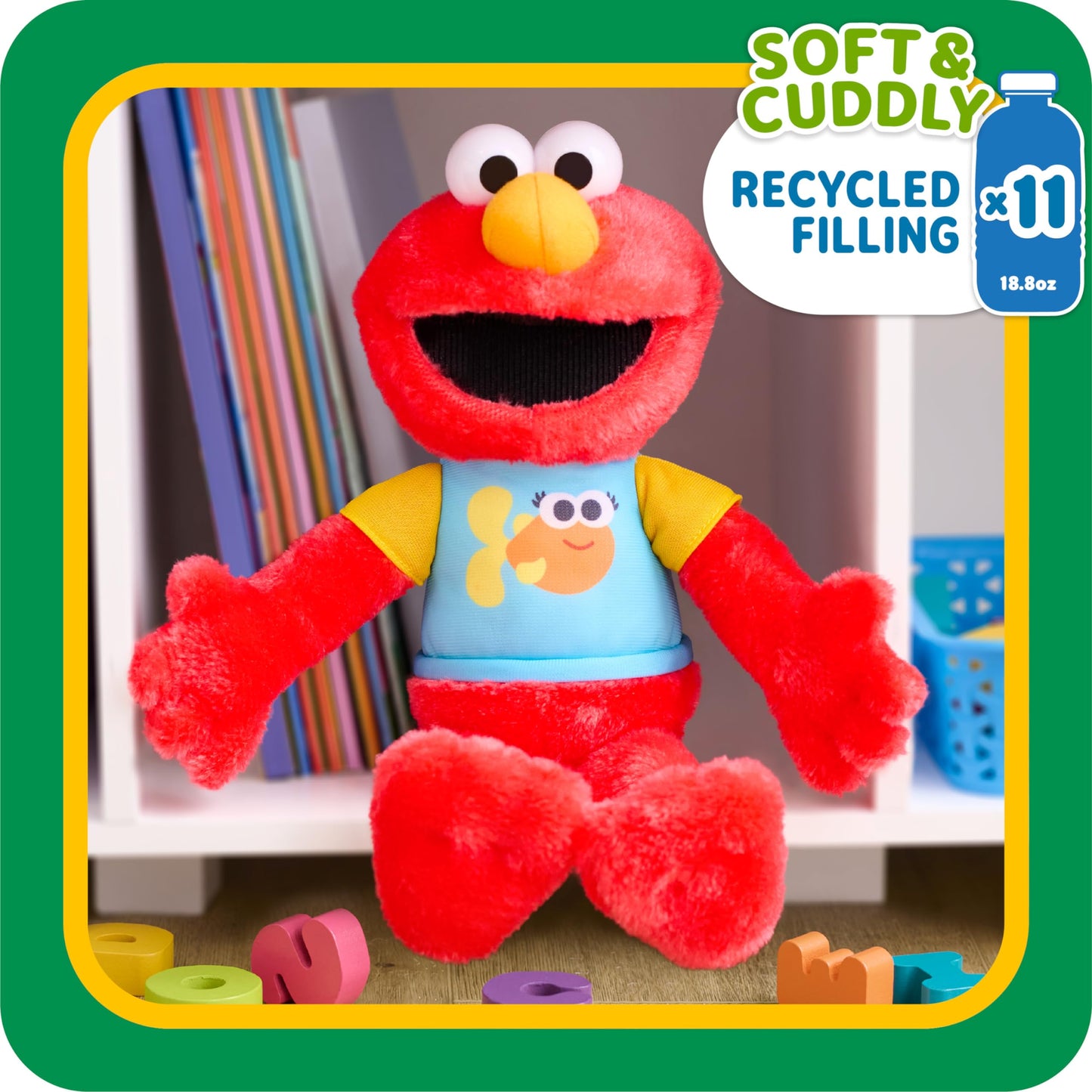 Sesame Street Sing-Along Elmo Plush – 13-Inch Lights & Sounds | Just Play