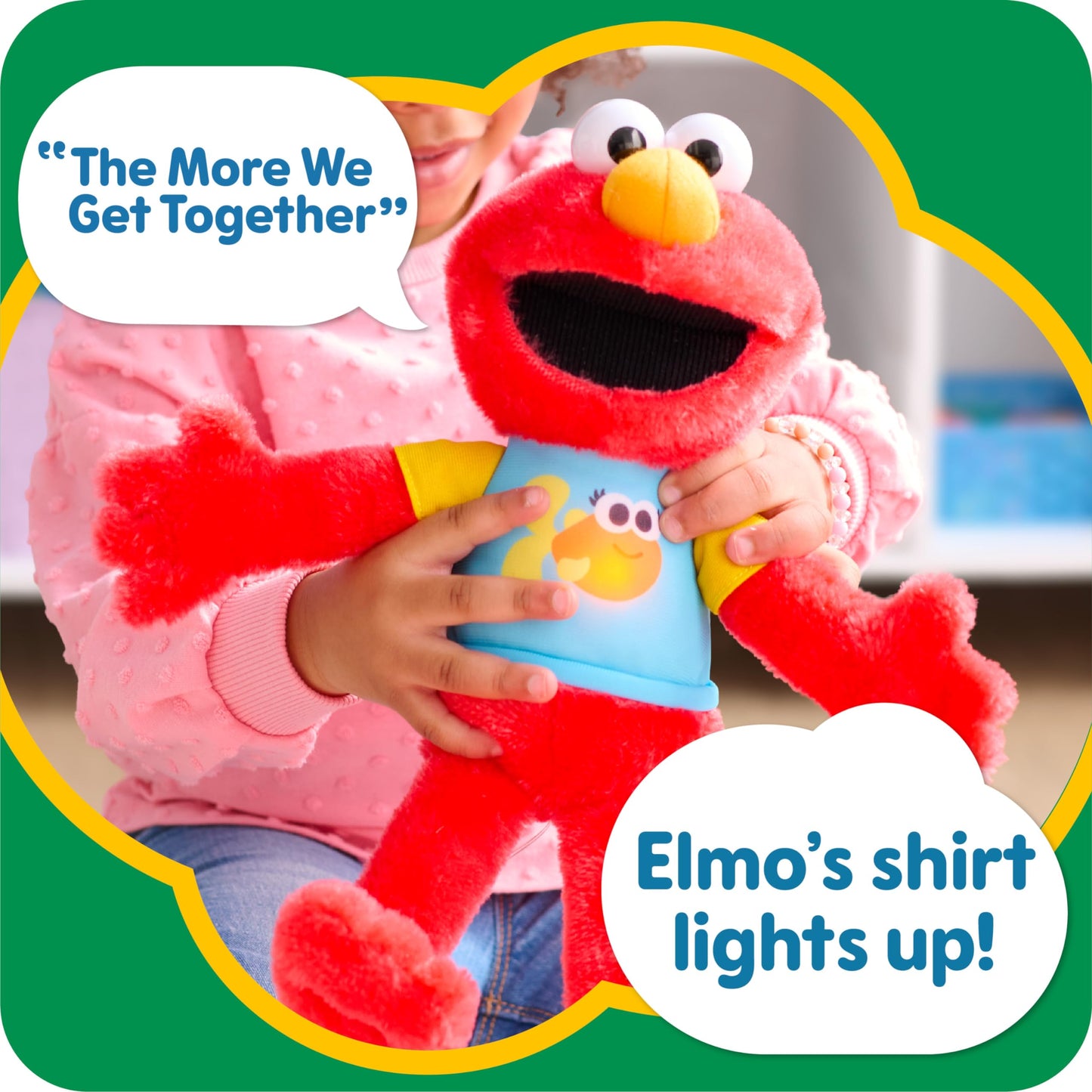 Sesame Street Sing-Along Elmo Plush – 13-Inch Lights & Sounds | Just Play