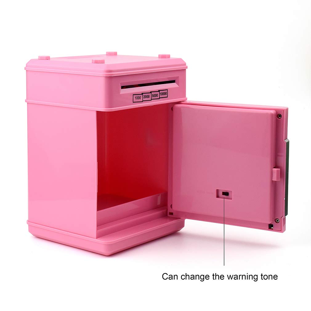 Setibre Piggy Bank – Electronic ATM Password Safe Saving Box for Girls (Pink)