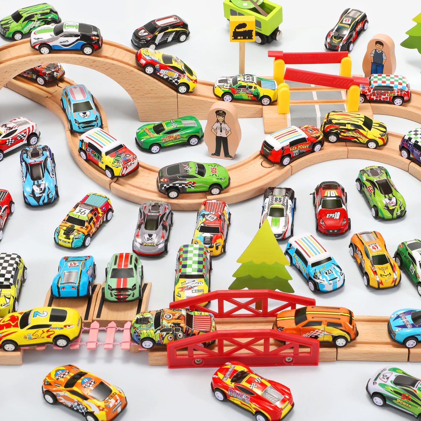 SevenQ Toy Cars Party Favors – 72 Pull-Back Cars with Storage Box | Mini Race Cars for Kids