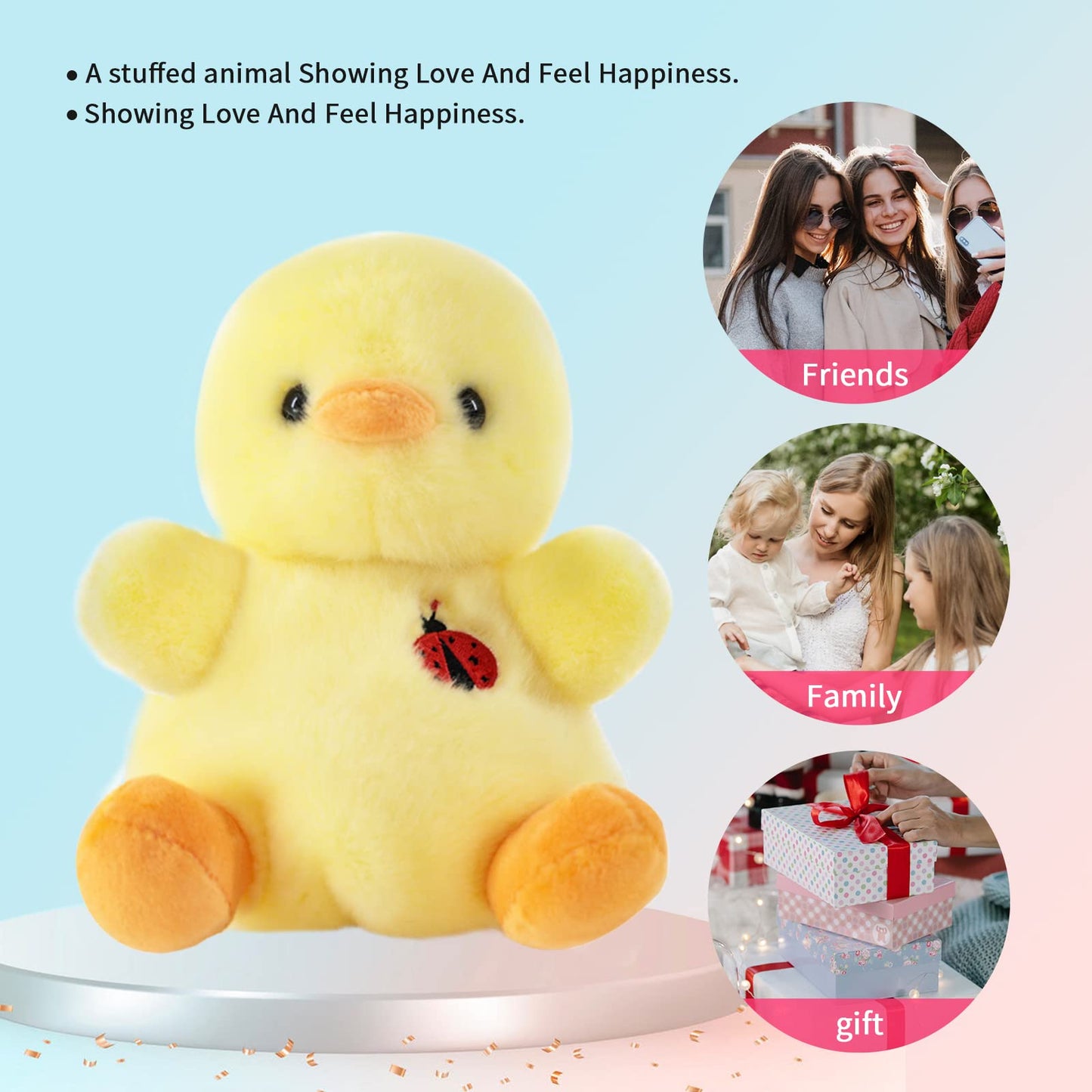 Sew Butiful 8-Inch Duck Plush Toy — Soft Stuffed Animal for Baby, Nursery Decor, Gifts