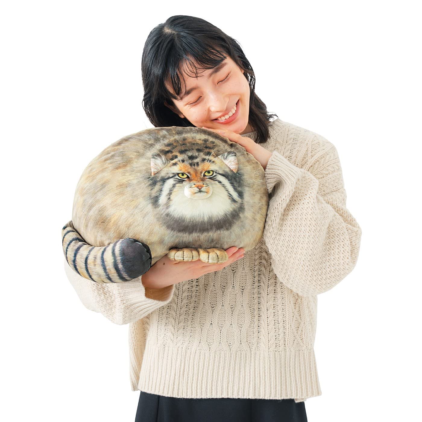 Sew Butiful Pallas Cat Plush – 18in Steppe Cat Stuffed Animal & Cozy Pillow