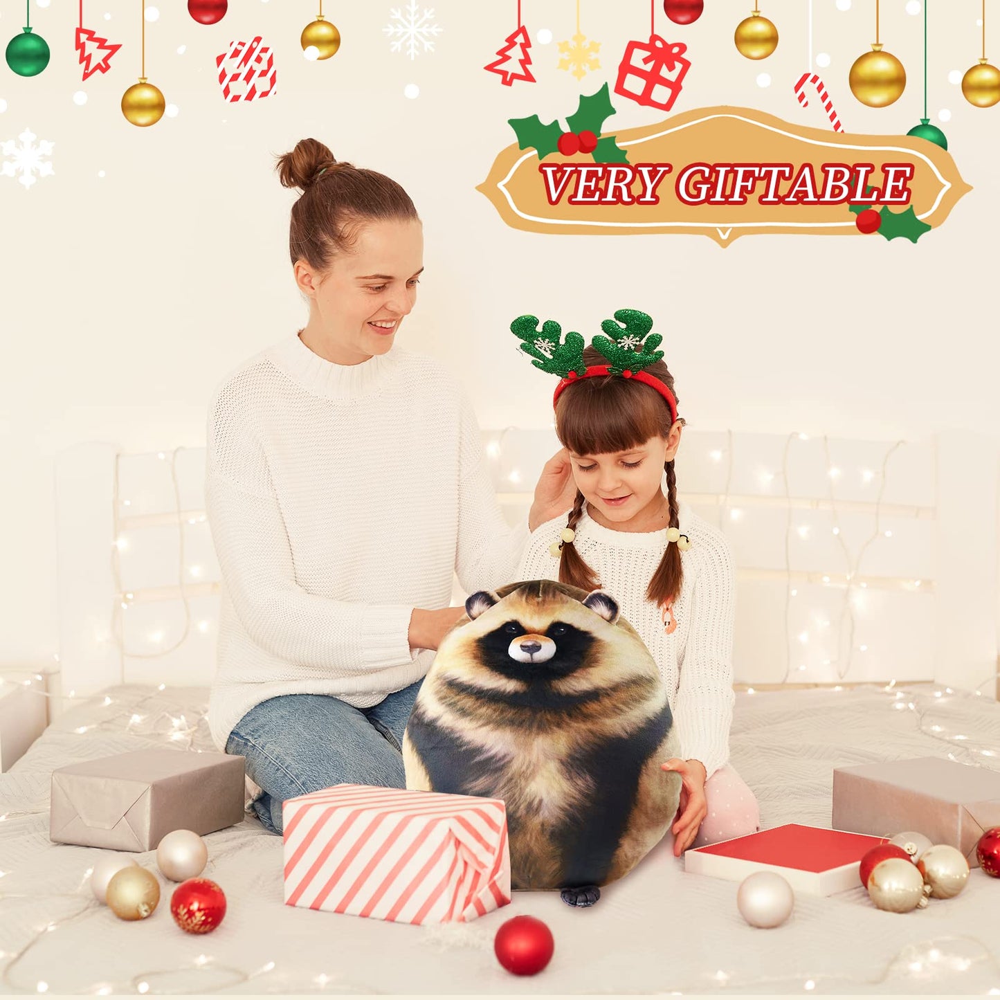 Sew Butiful Raccoon Plush 12-Inch Stuffed Animal — Soft Pillow & Cute Gift for Kids