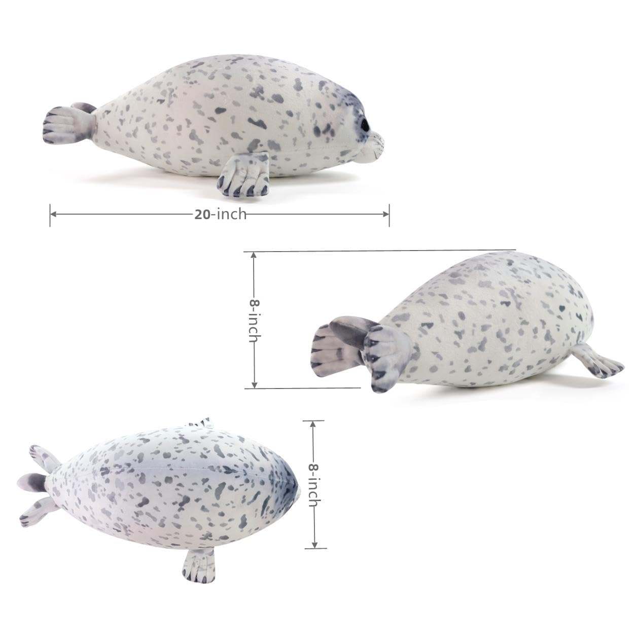 Sew Butiful Seal Stuffed Animal Toy – 20" Plush Pillow for Kids