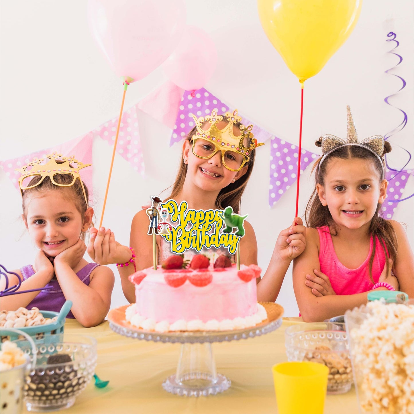 Toy Stry Happy Birthday Cake Topper – Cartoon Theme Party Décor by Seyal