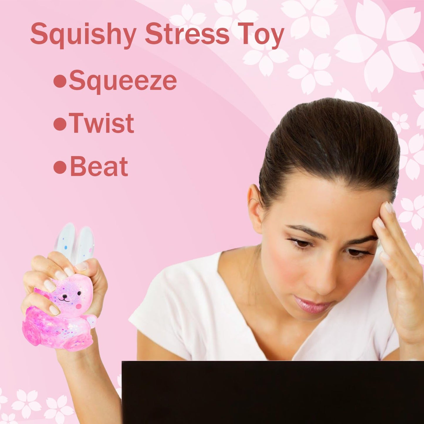 Sezua Squishy Rabbit Stress Ball — Sensory Fidget Toy for Desk and Gift Ideas