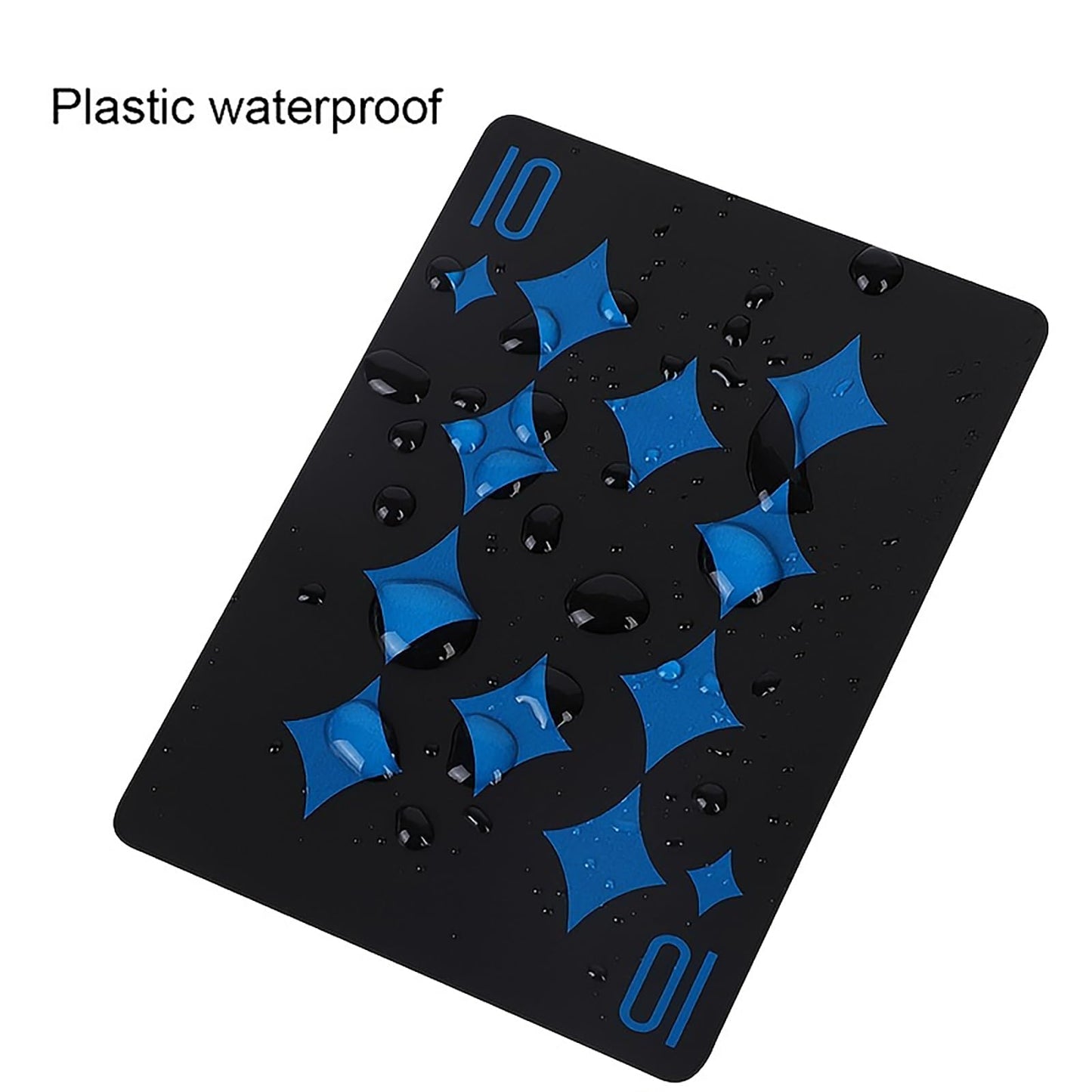 SFALCI Waterproof Poker Cards – 54-Card Deck (Blue x Silver), Durable PET/PVC