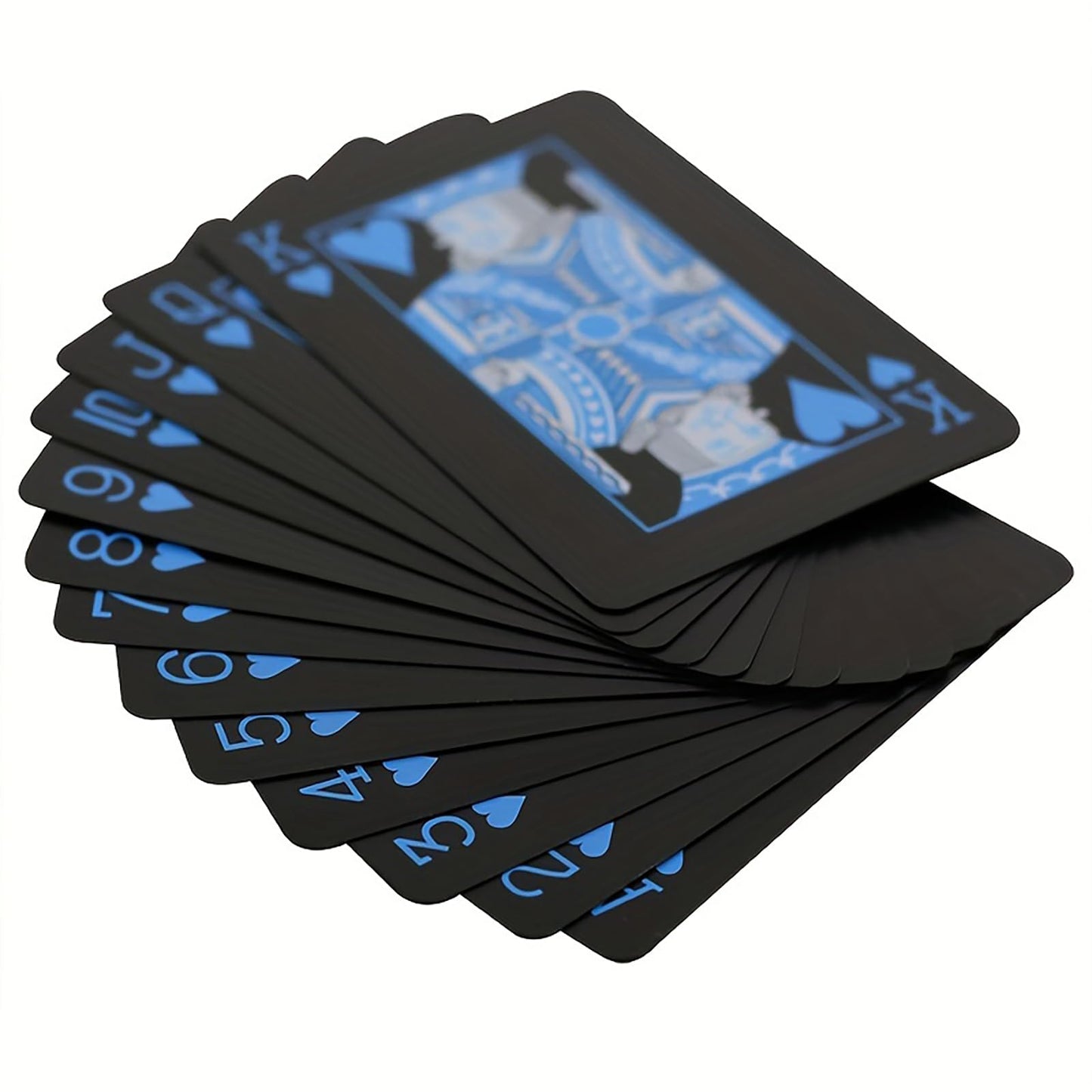 SFALCI Waterproof Poker Cards – 54-Card Deck (Blue x Silver), Durable PET/PVC