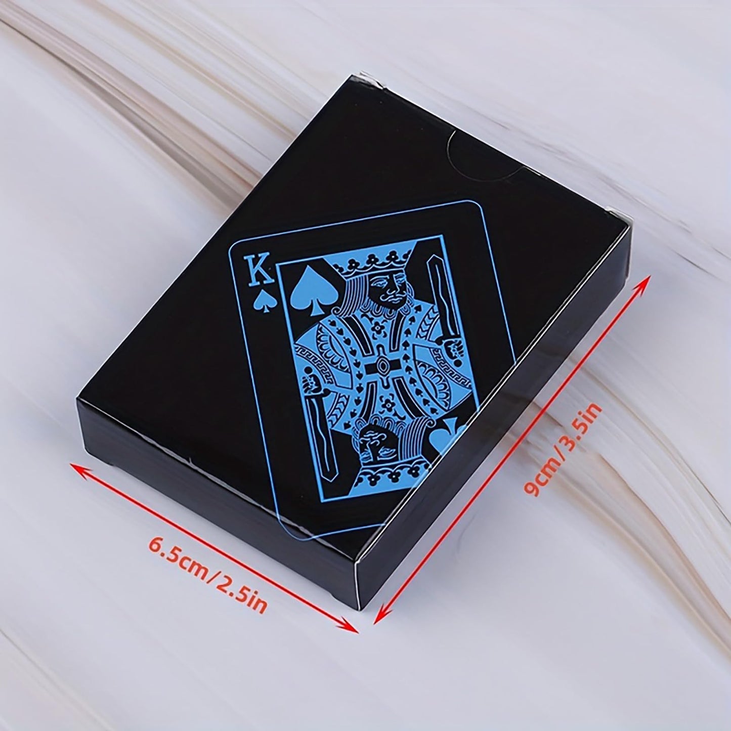 SFALCI Waterproof Poker Cards – 54-Card Deck (Blue x Silver), Durable PET/PVC